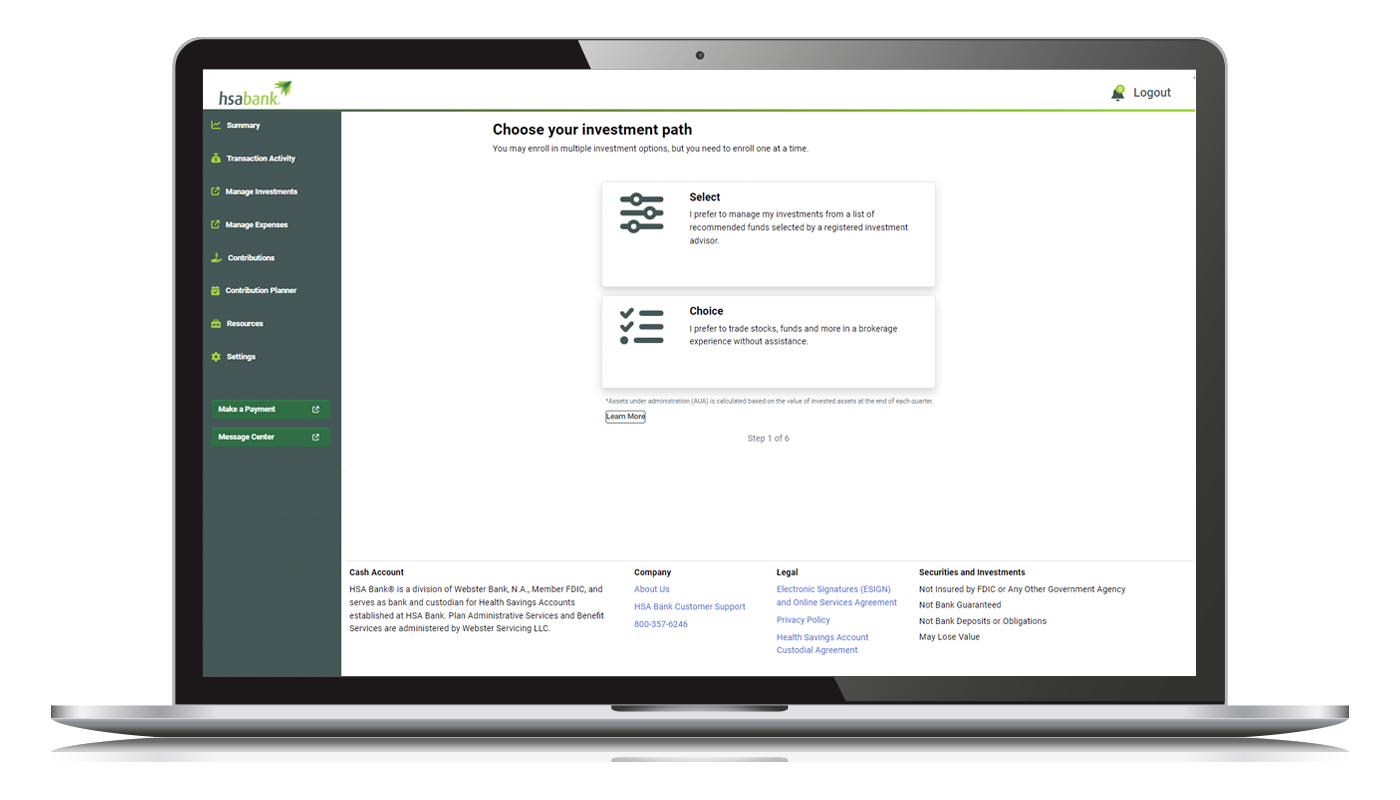 Laptop with HSA Invest